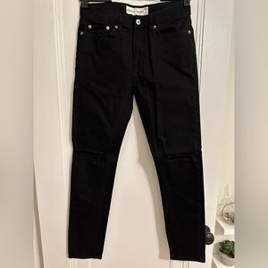 TOPMAN black jeans with knee rips